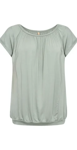 Sophia bluse med rund hals minera