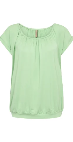Sophia bluse med rund hals lysgrøn
