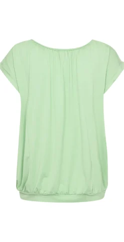Sophia bluse med rund hals lysgrøn