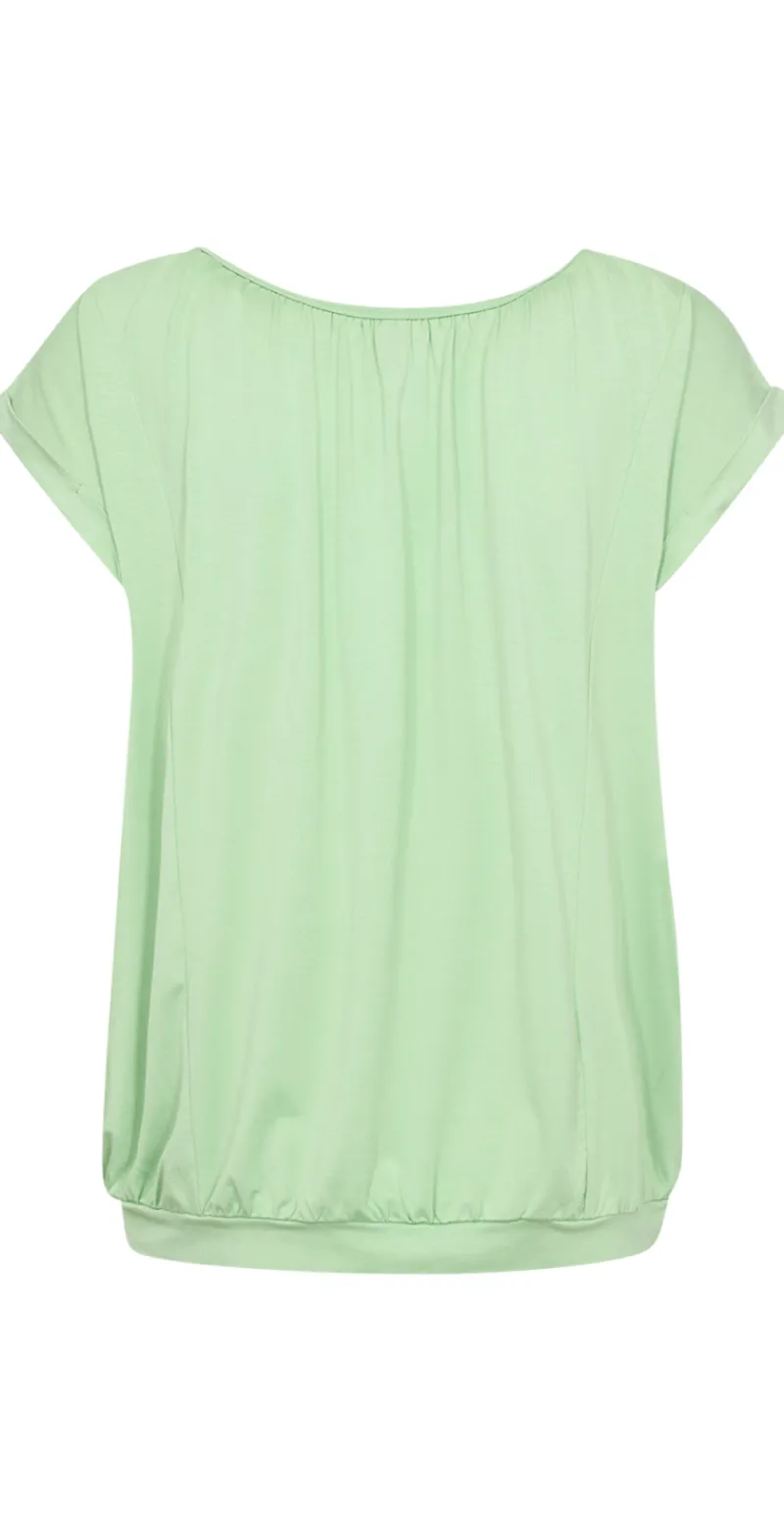 Sophia bluse med rund hals lysgrøn