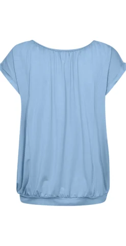 Sophia bluse med rund hals Air blue
