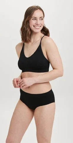 Sorte microfiber hipster trusser