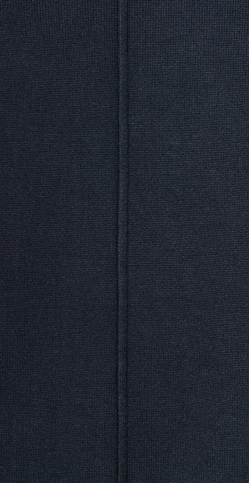 Strikbluse med 3/4 ærme navy