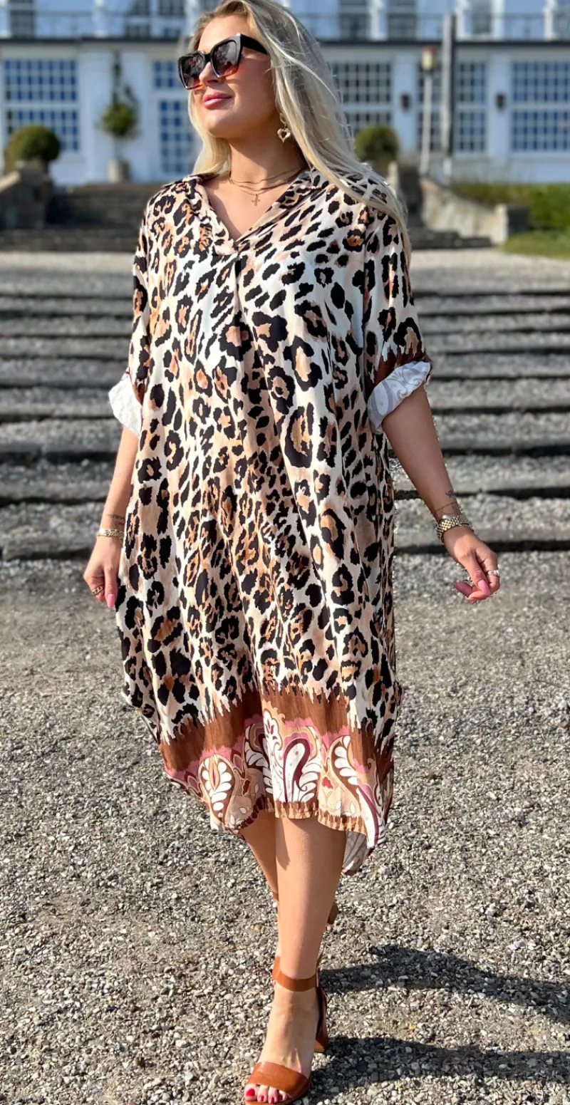 Tessa kjole med leopard LikeLondon