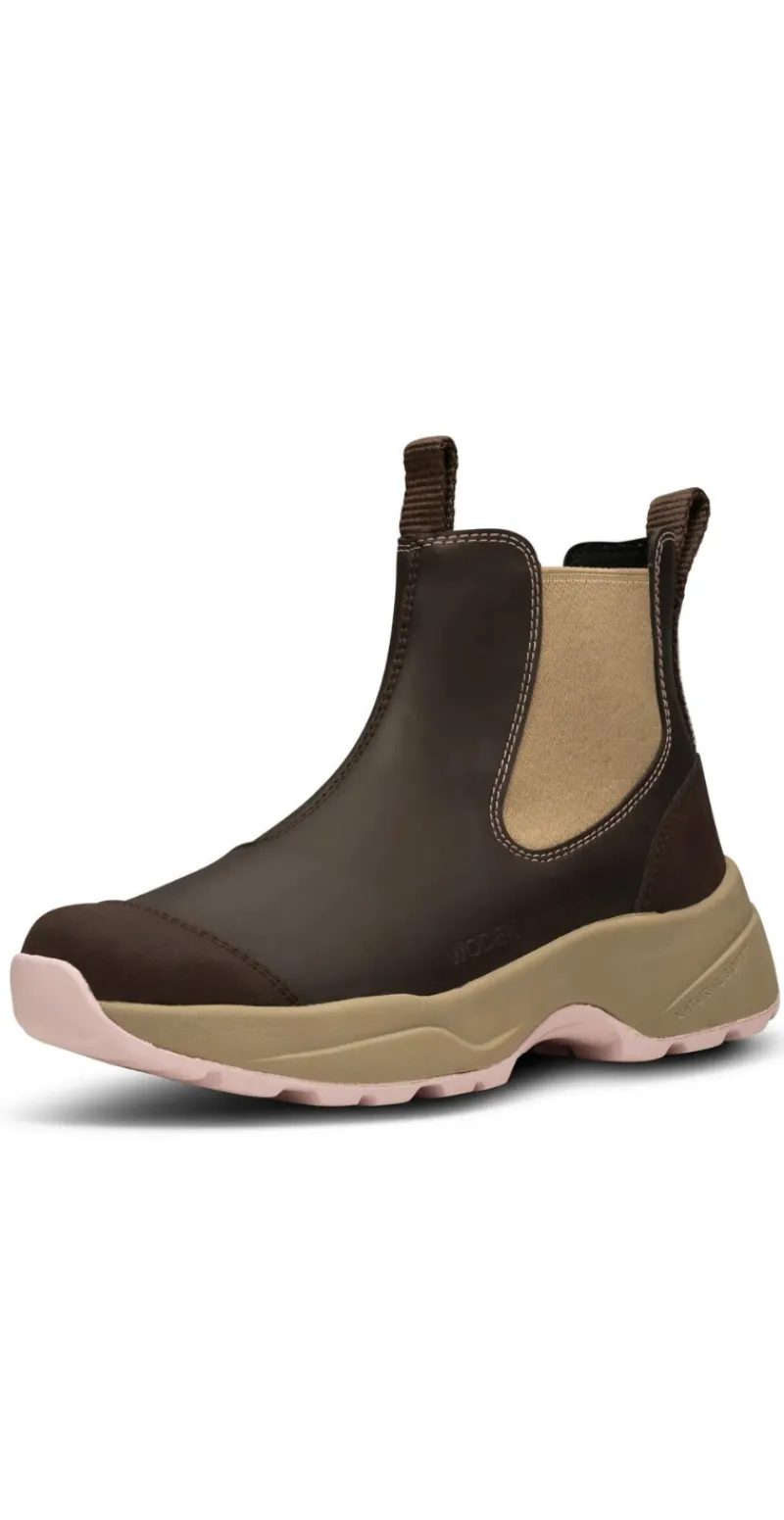 Vandtæt slip-on støvle chokolate/light lilac
