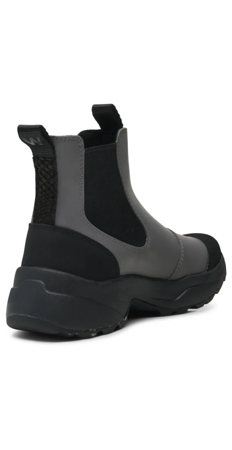 Vandtæt slip-on støvle i mørkgrå