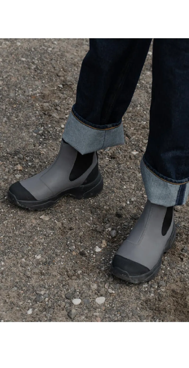 Vandtæt slip-on støvle i mørkgrå