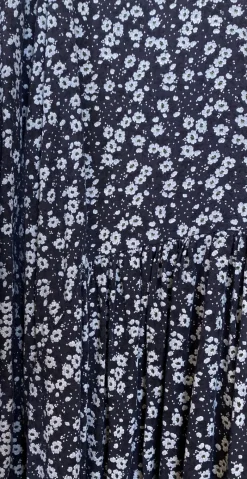 Vigga blomstret maxikjole navy LikeLondon