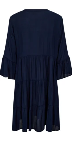 Vigge kjole med v-hals navy blazer