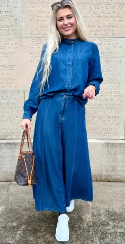 Wilke skjorte medium blue denim