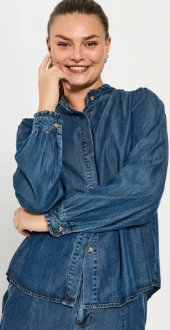 Wilke skjorte medium blue denim