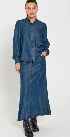 Wilke skjorte medium blue denim