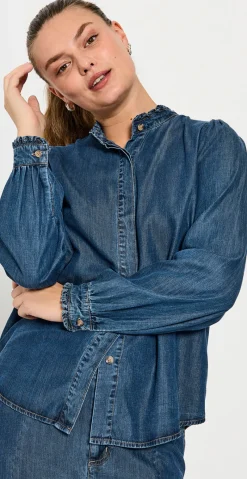 Wilke skjorte medium blue denim